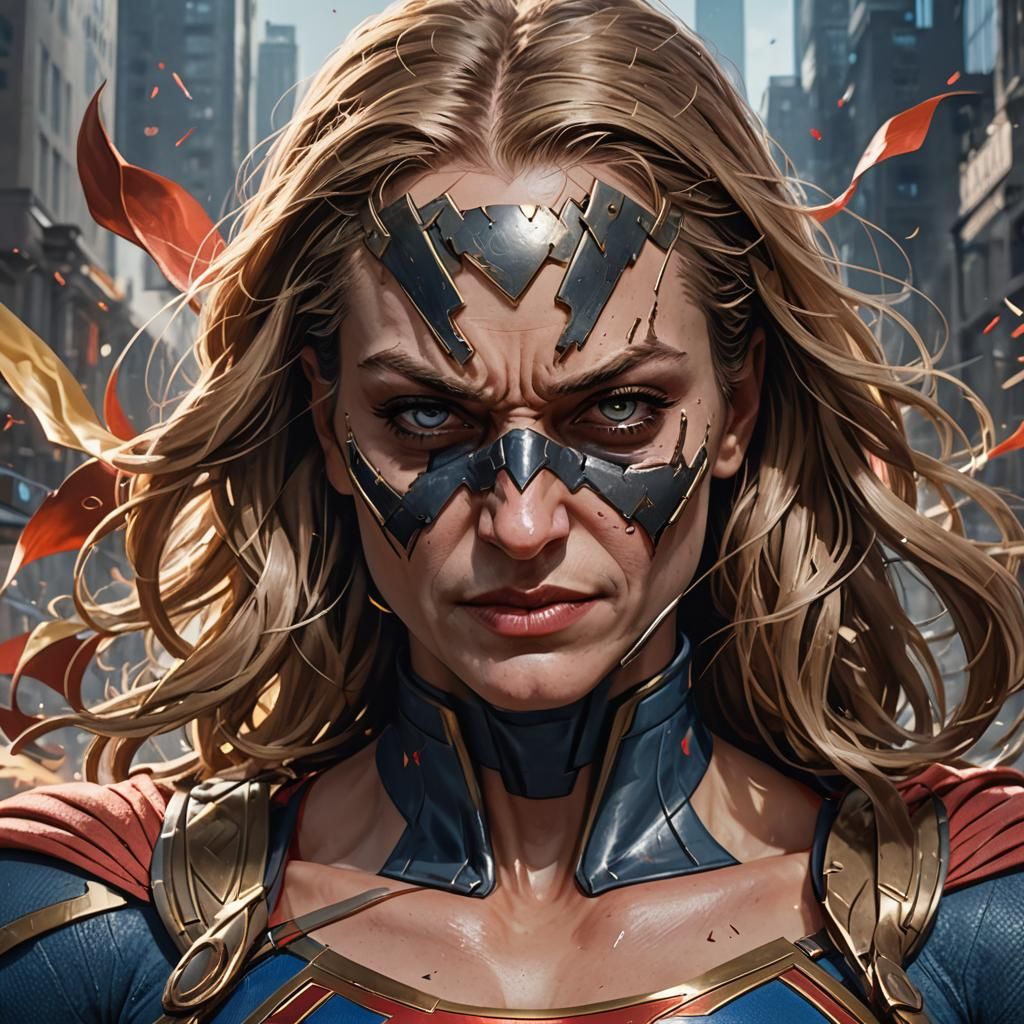 Dramatic Portrait of a Villainous Woman