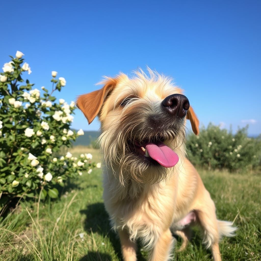 Funny Plum Mixed Dog Image