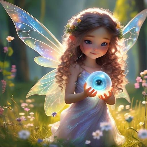Enchanting Fairy Eye Sphere in Whimsical Fantasy Art