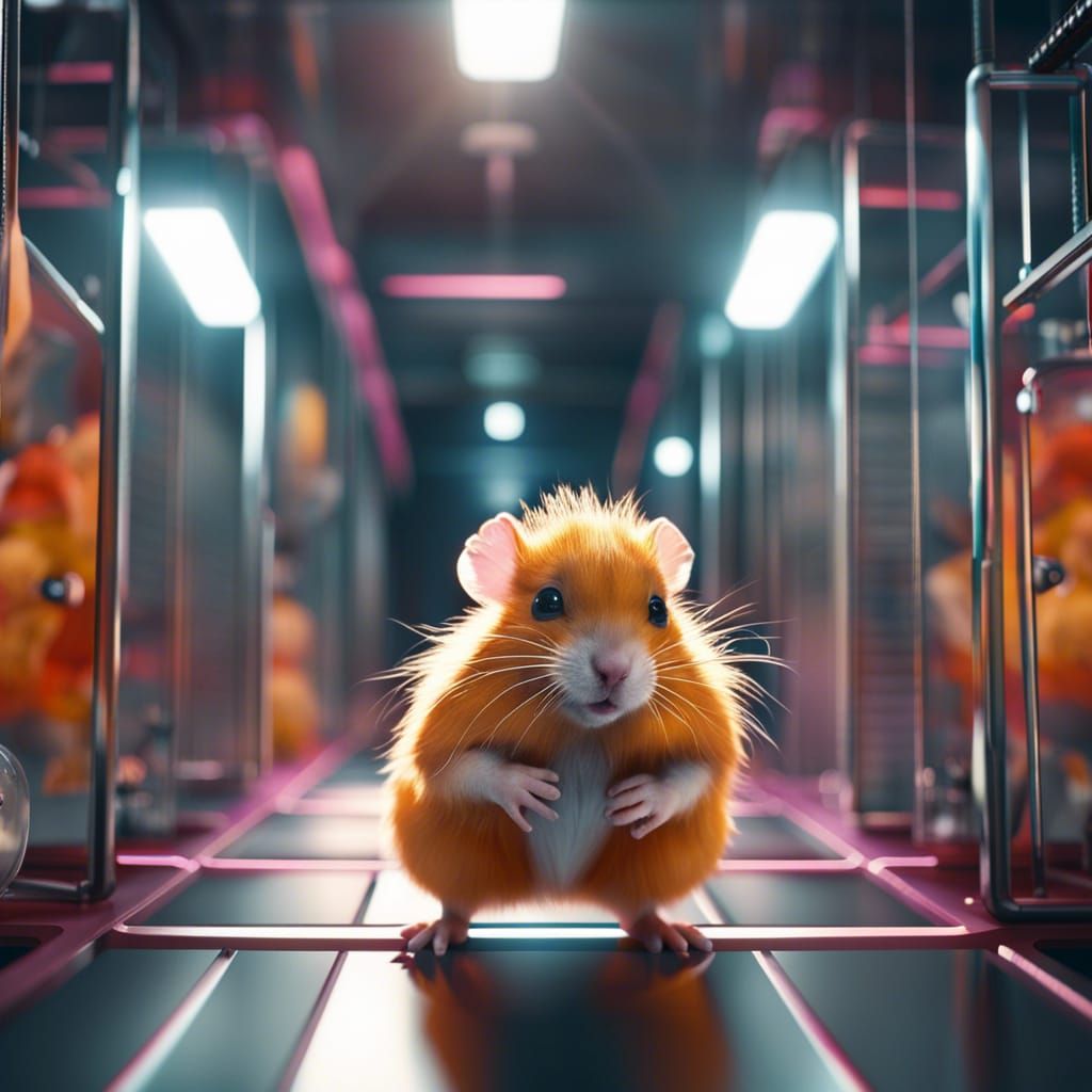 Terrifying Hamster Creature in Laboratory Cell