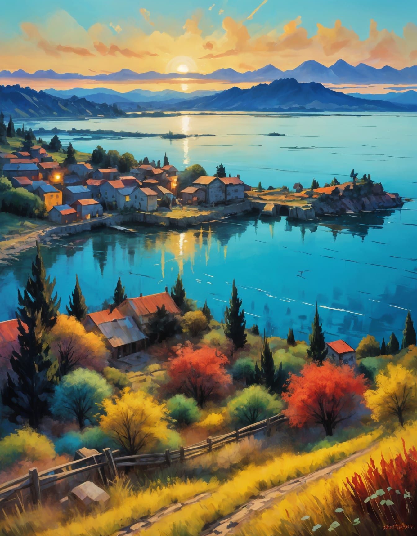 Epic Oil Painting in Expressionist Style