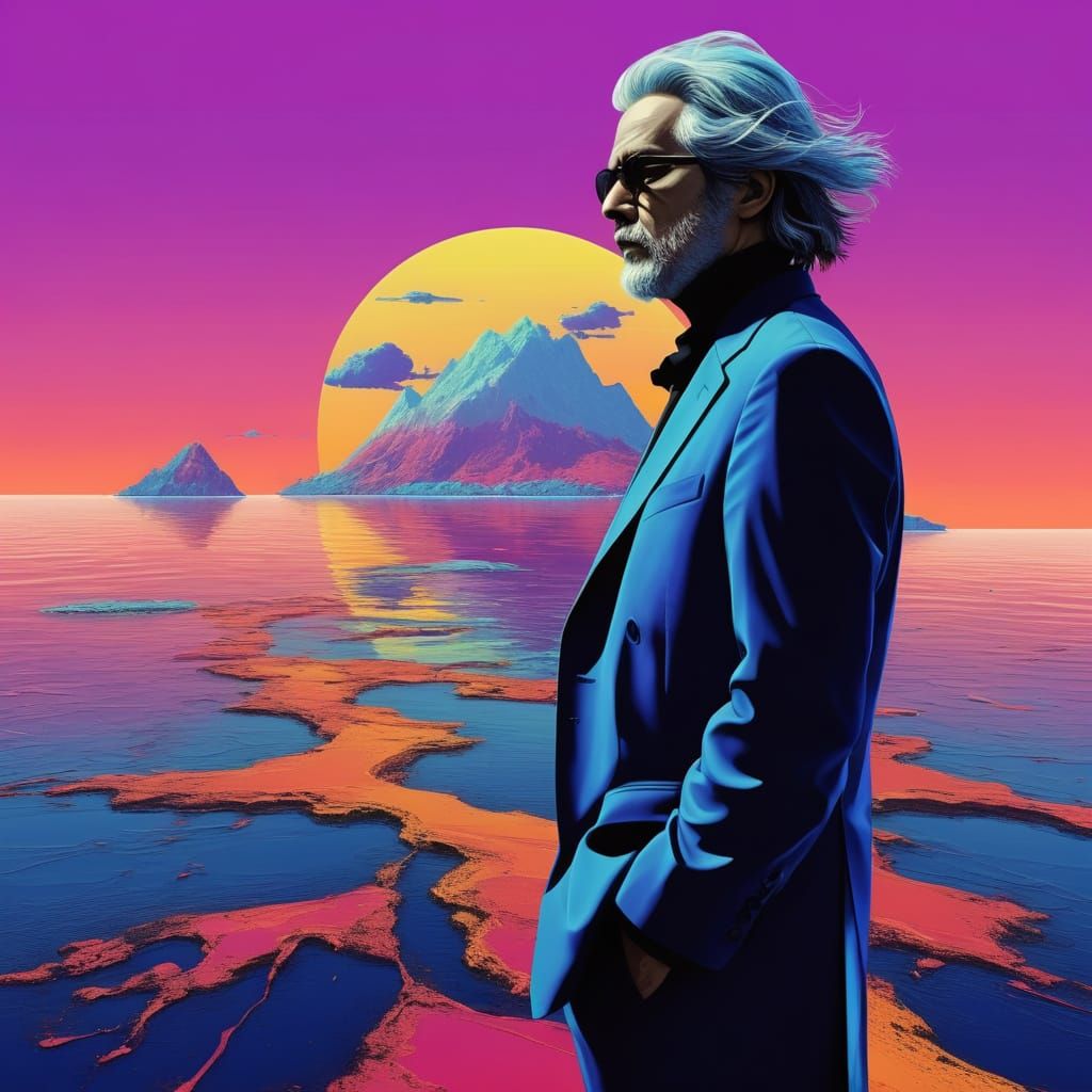 Surreal Futuristic Fashion Illustration in Split-Complementa...