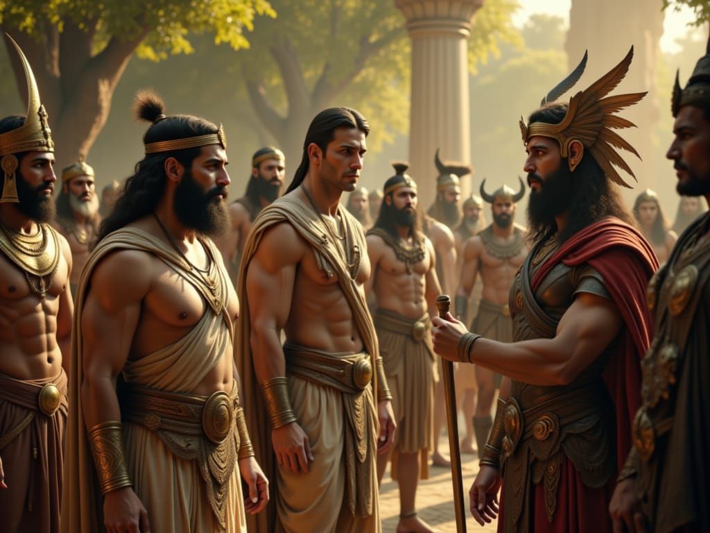 Gods Assemble in Open Air Temple: Jupiter, Ra, Odin, Vishvak...