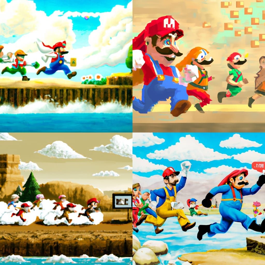 Super Mario Bros Speedrun: Renaissance Painting