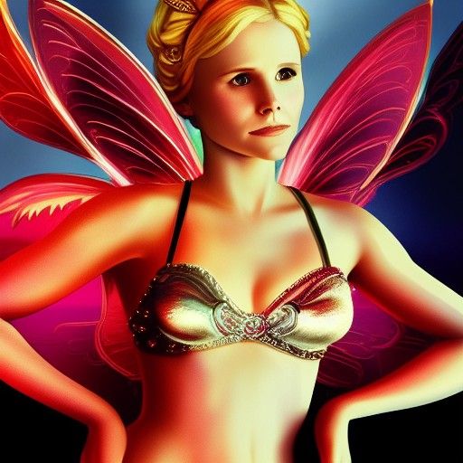 Kristen Bell as Burlesque Tinkerbell, Digital Art
