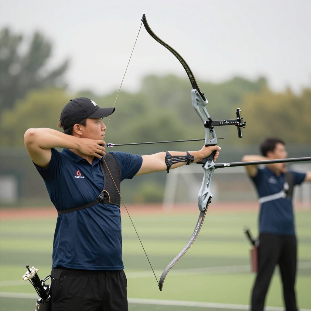 Modern Archery Athlete in Action