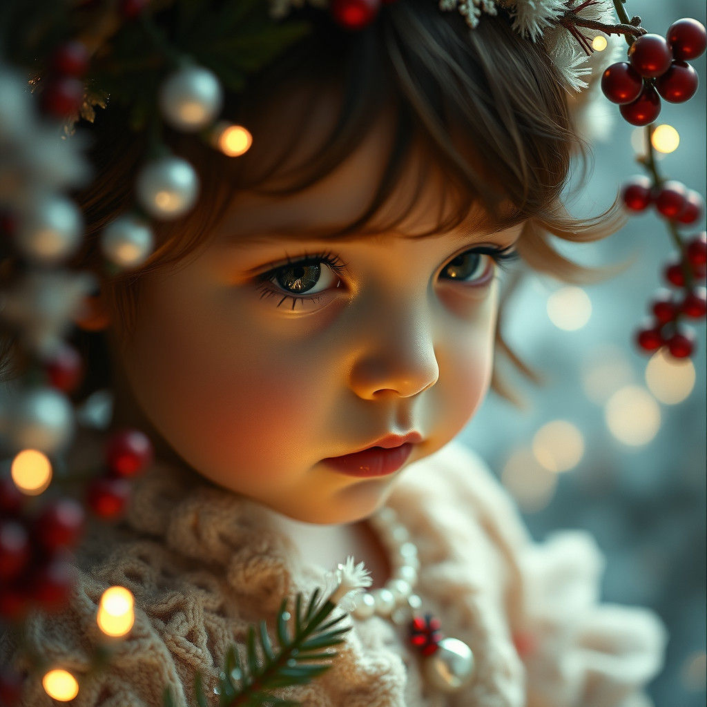 Child in Christmas Garden of Earthly Delights