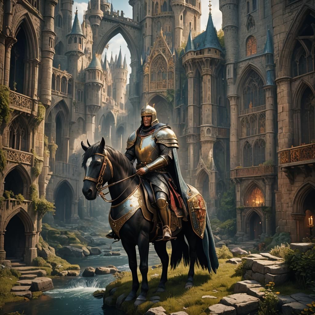 Medieval Galahad: Detailed Fantasy Art