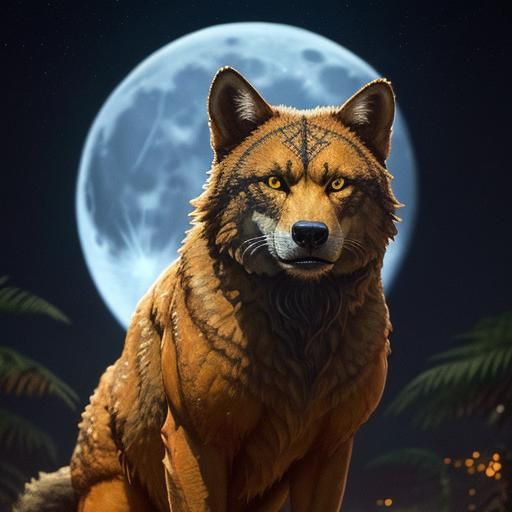 Teenage Werewolf Girl in Hyperrealistic Concept Art