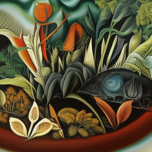 Abstract Expressionist Fractal Dodecahedron in Oil