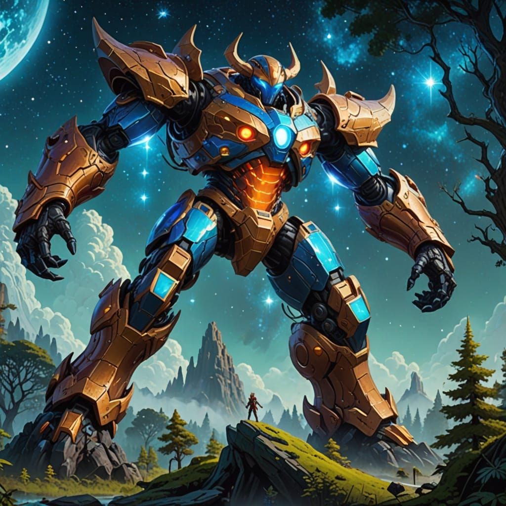 Colossal Earth Golem Guardian of Ancient Forest