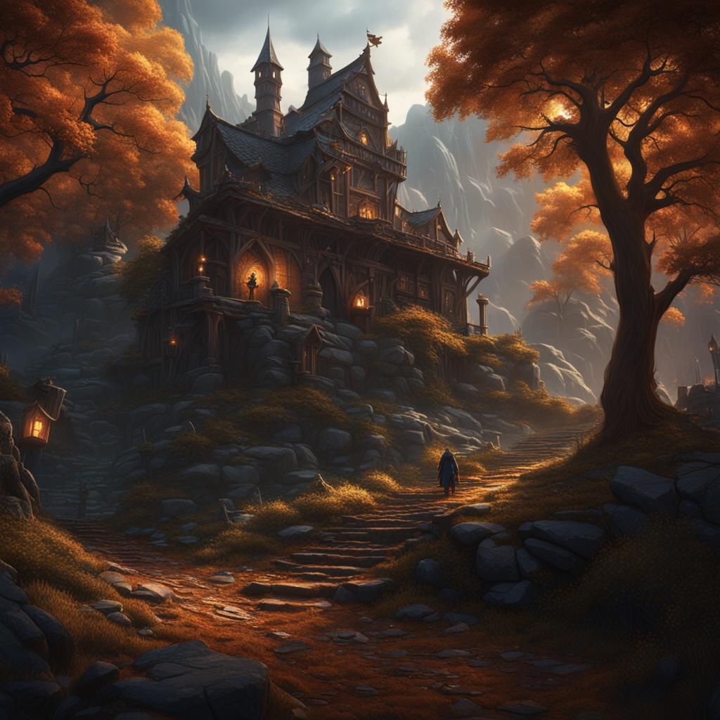 Detailed Hobgoblin Matte Painting in Deep Color