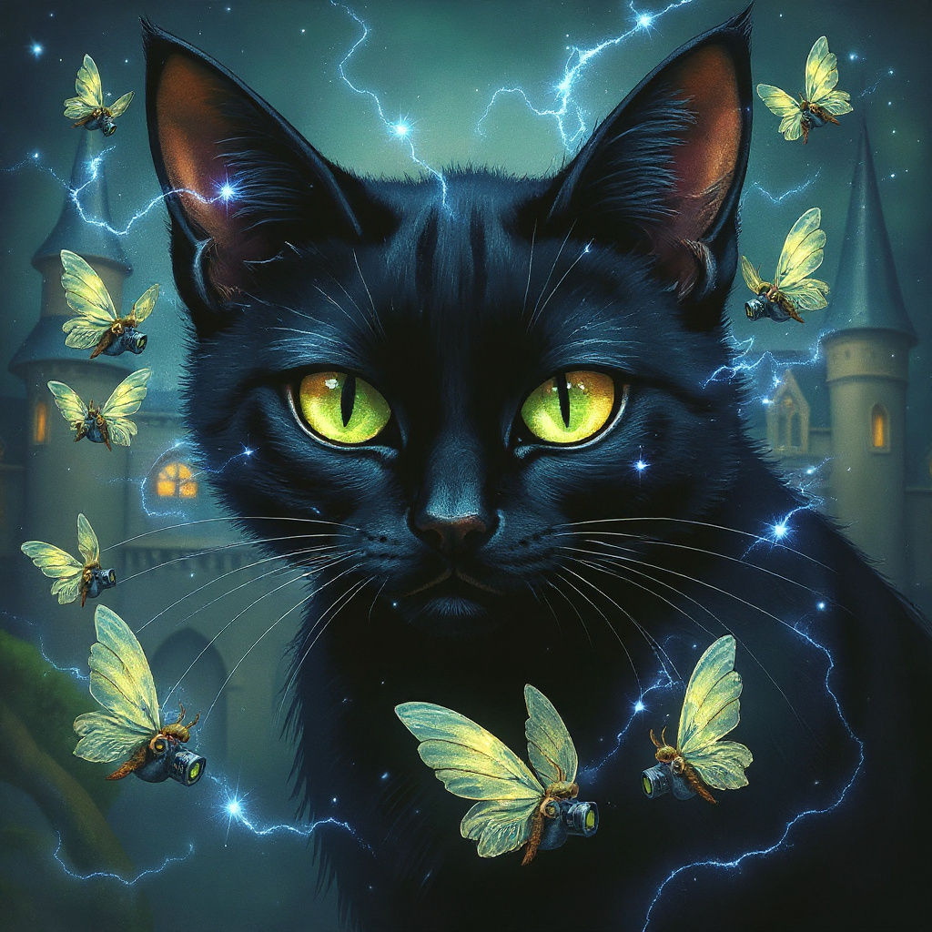 Magical Fairy Cameras Photograph a Black Cat