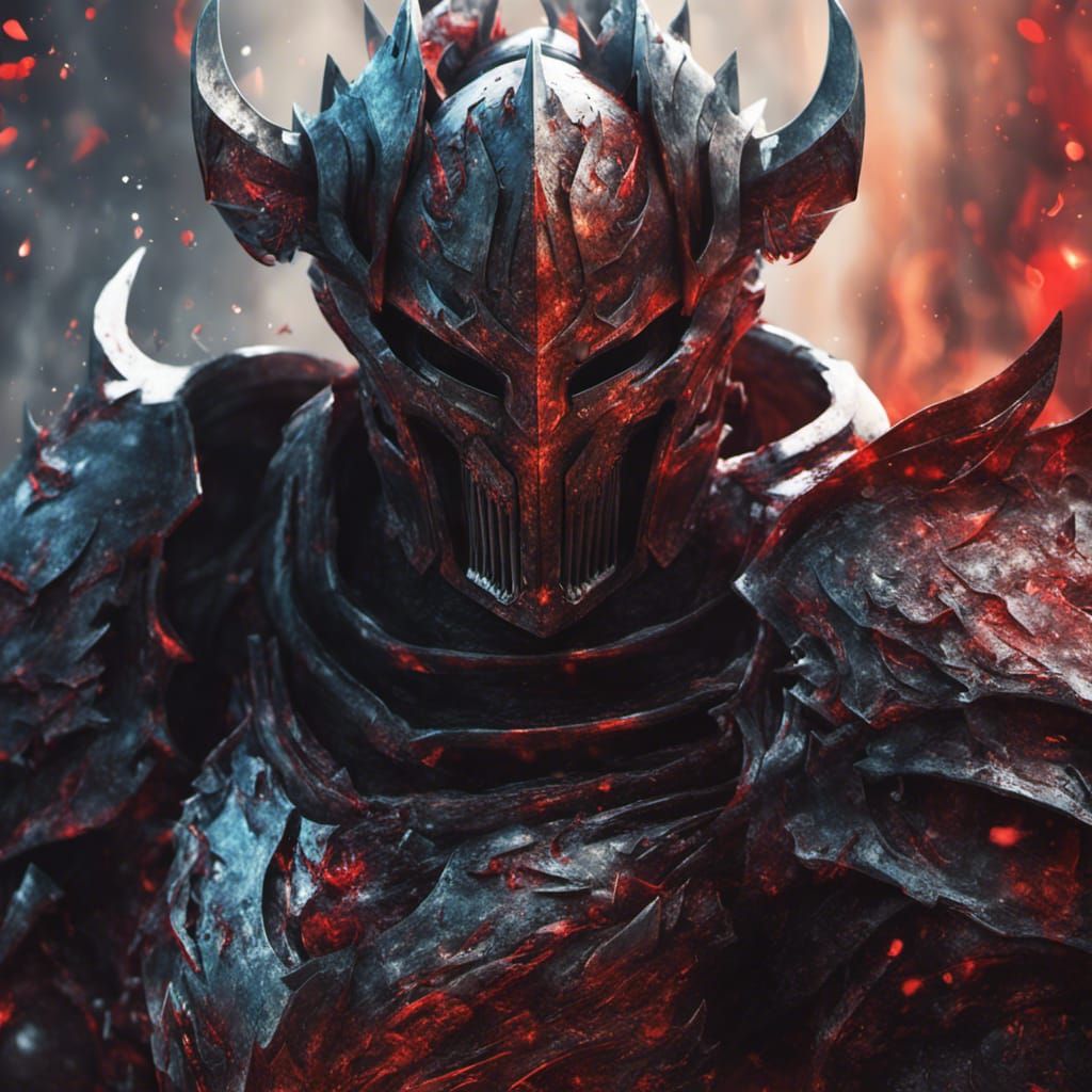 Epic Chaos Knight in Hyperrealistic Style