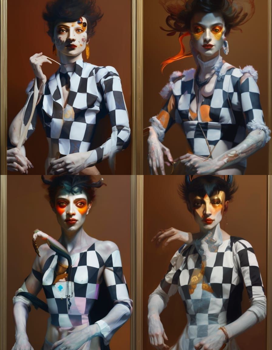 Wayang Kulit Shadow Puppet Drag King in Splash Art