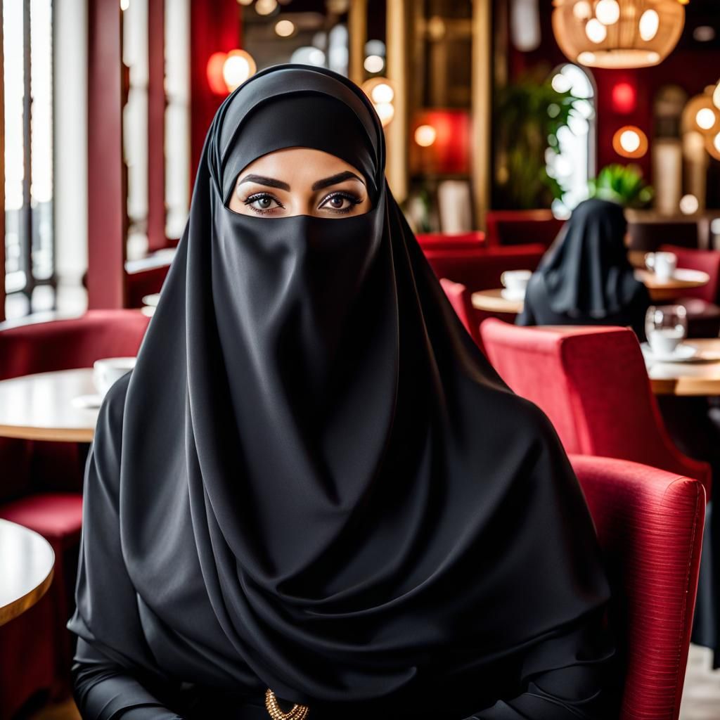 Realistic Portrait of a Niqabi Egyptian Woman