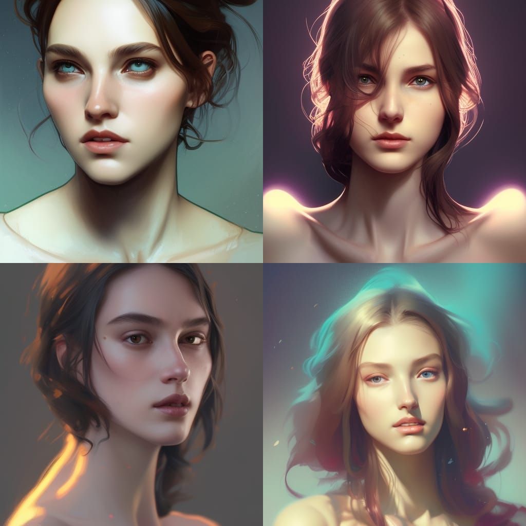 Hyperdetailed Portrait of a Young Woman