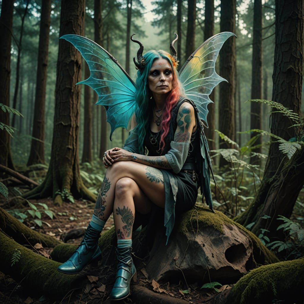 Ancient Faerie Amidst Whispers of the Forest