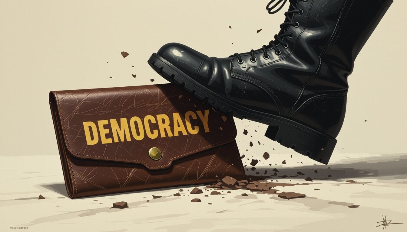 Democracy Trampled: Dystopian Concept Art