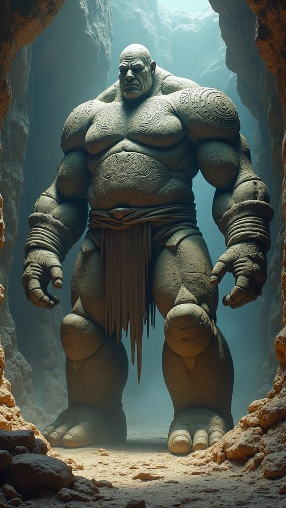 Stone Golem Guardian in Mystical Dungeon