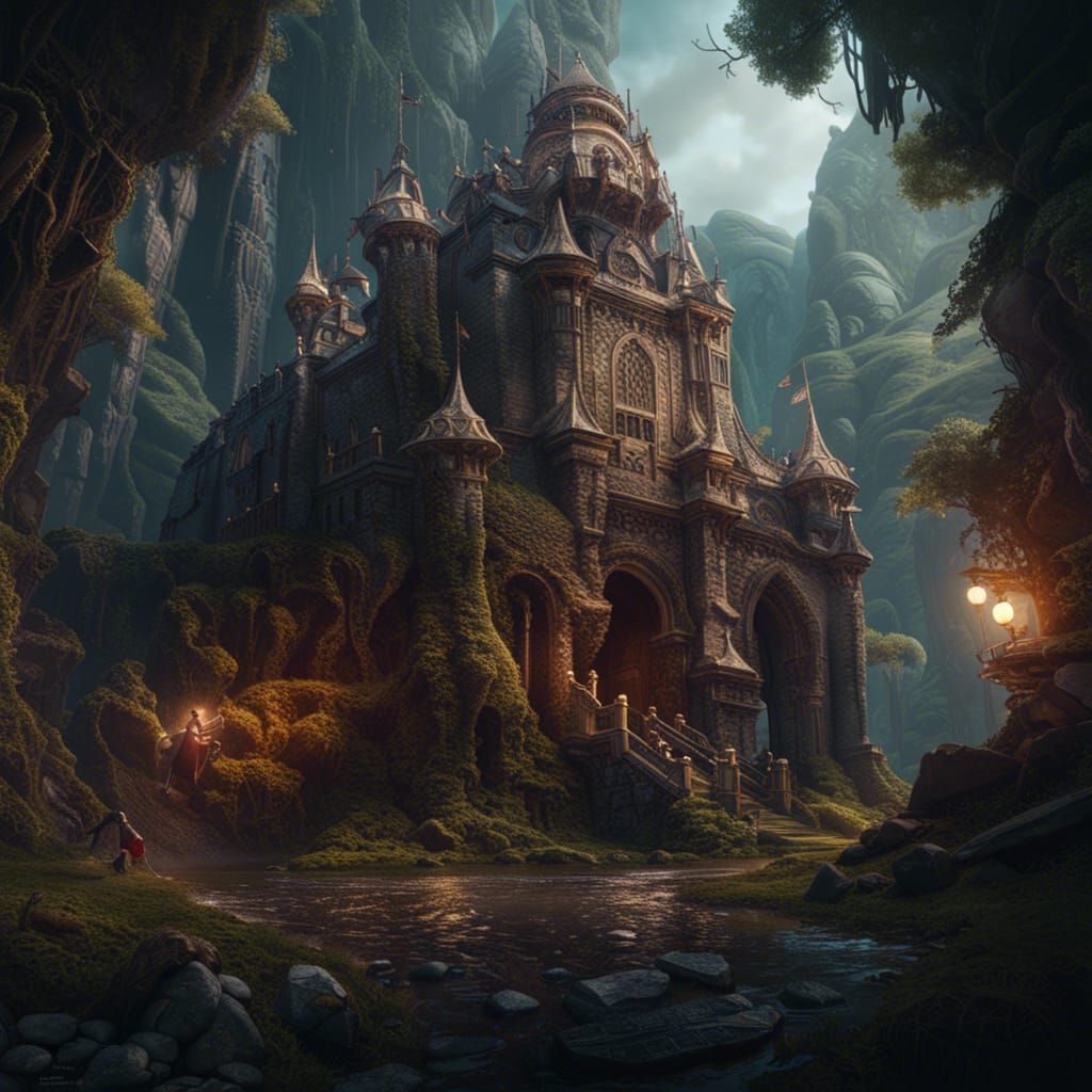 Fantastical Photographer in Detailed Matte Painting Style