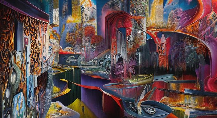 Vibrant Pennant Sways in High-Contrast HDR