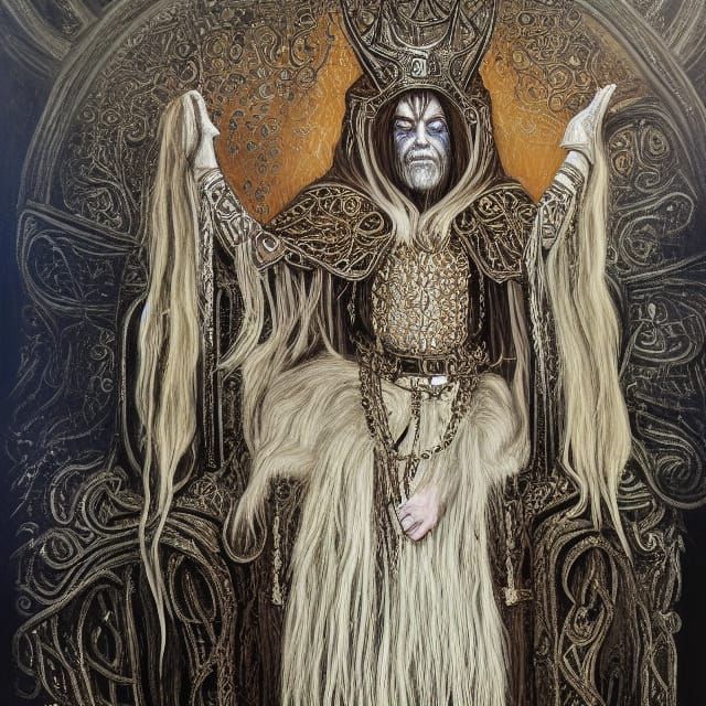 King of Rohan: Gothic Surrealism with Golden Runes