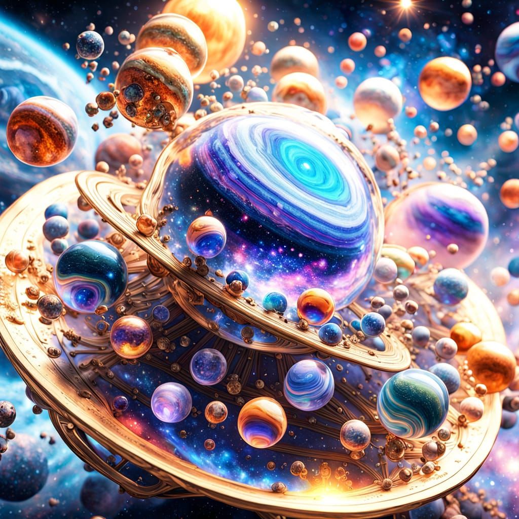 Ethereal Cosmic Tapestry in Vibrant Hues