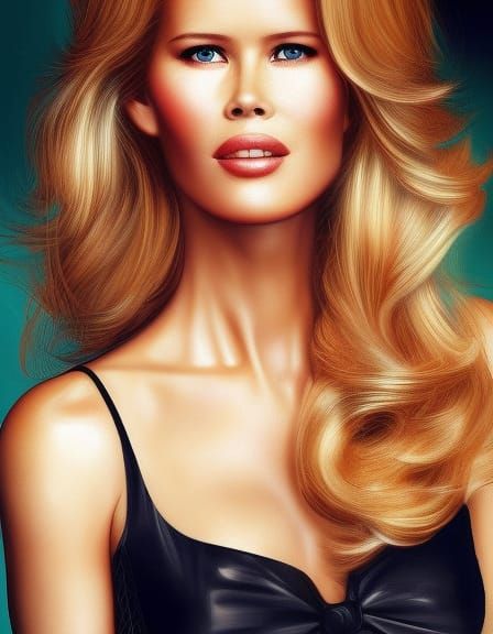 Colorful Portrait of a Young Woman