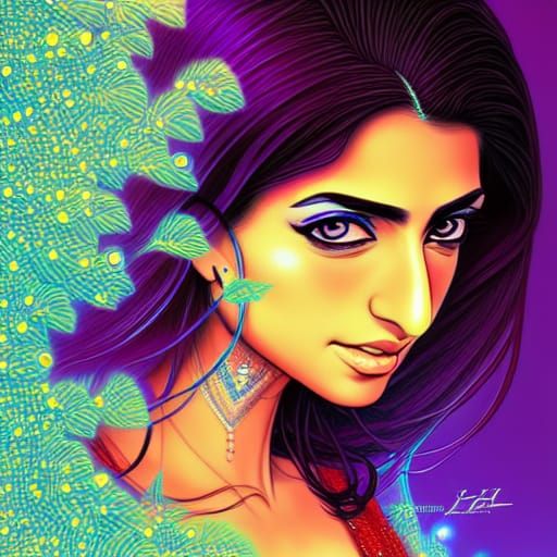Nadia Ali Manga Cover Art Portrait