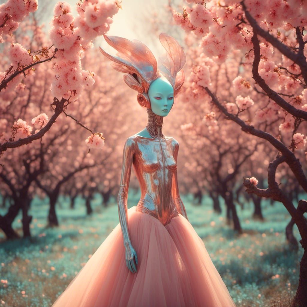 Surreal Digital Art in Vibrant Pastel Palette