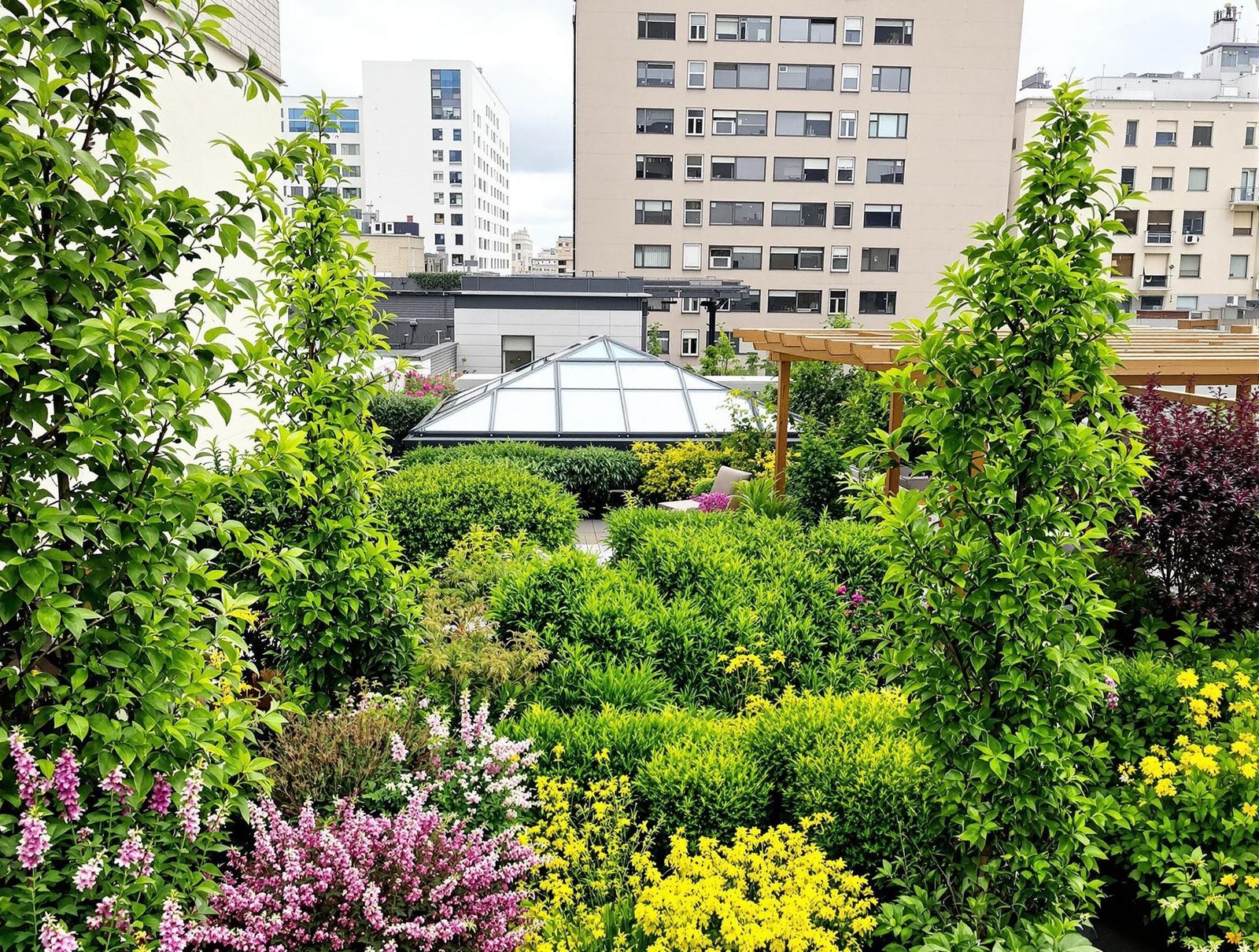Vibrant Urban Oasis in Bloom as Impressive Rooftop Garden