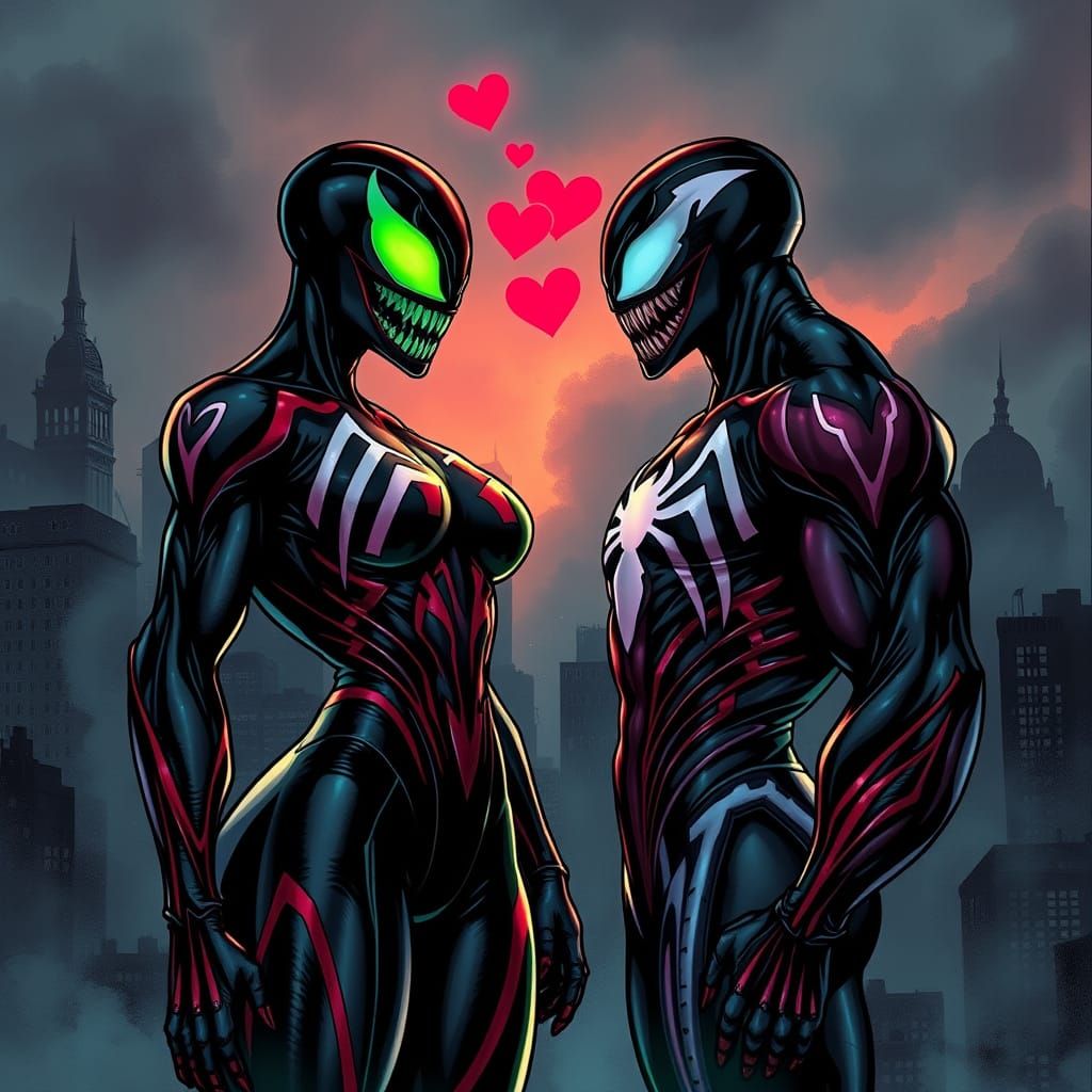 Gritty Symbiote Lovers Share a Tense Moment