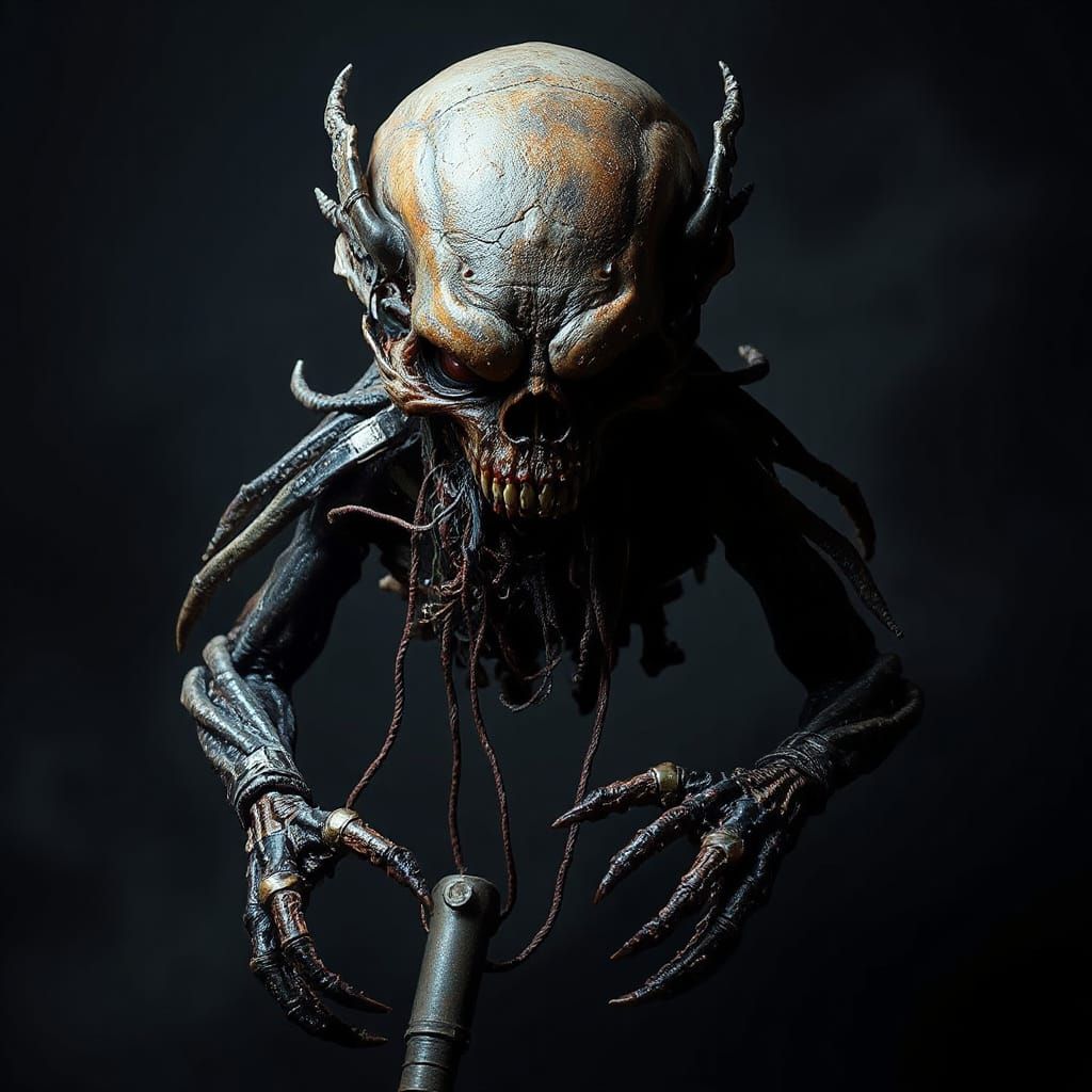 Biomechanical Monstrosity in Dark Surrealist Style