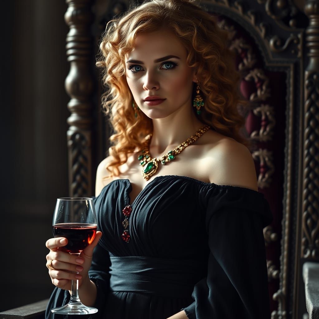 Beautiful 1st Century Woman with Emerald Jewelry