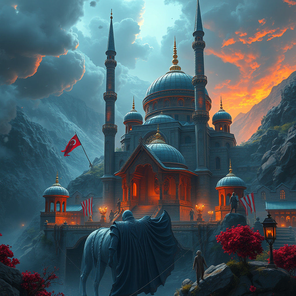 Detailed Turkey Matte Painting in Deep Color