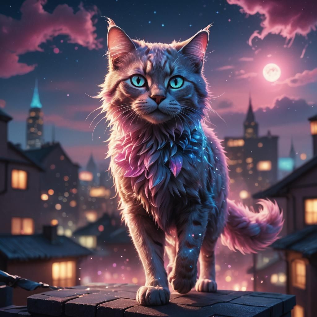 Ethereal Spirit Cat Concept Art