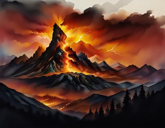 Ominous Black Tower in a Barren Landscape