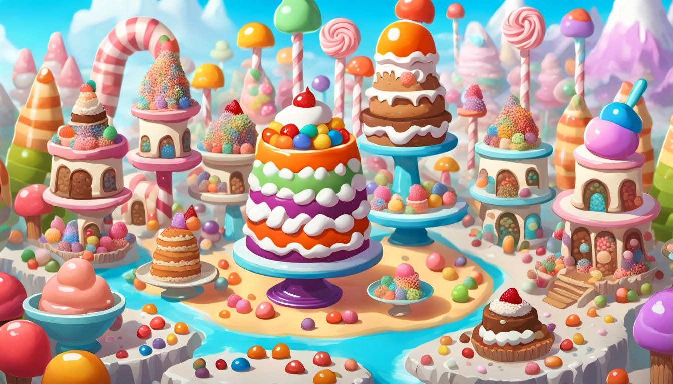 Fantasy Food Land Inspired by Cartoon Worlds