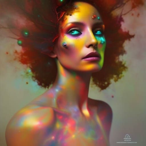 Ethereal Cosmic Skull in Space