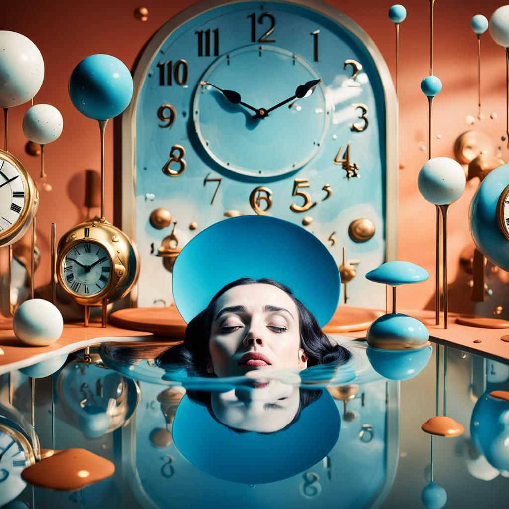 Dreamlike Surrealism: Woman in a Melting World