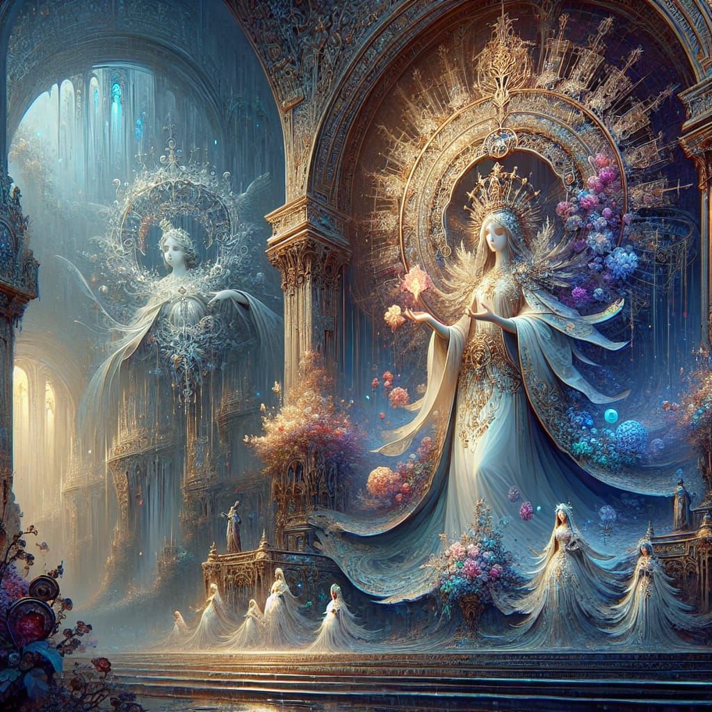 Queen of Virgins: A Divine Matte Painting