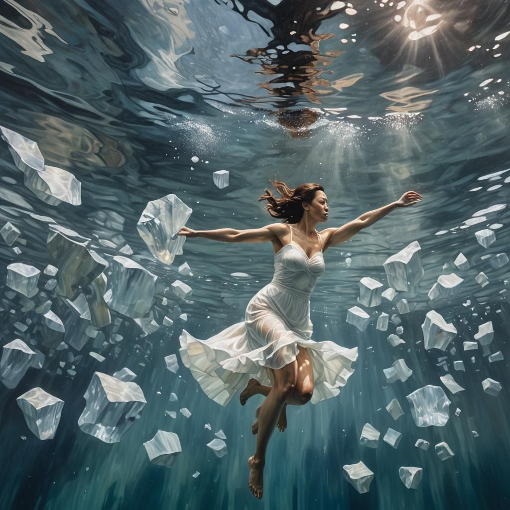 Underwater Iceberg in Photorealistic Style