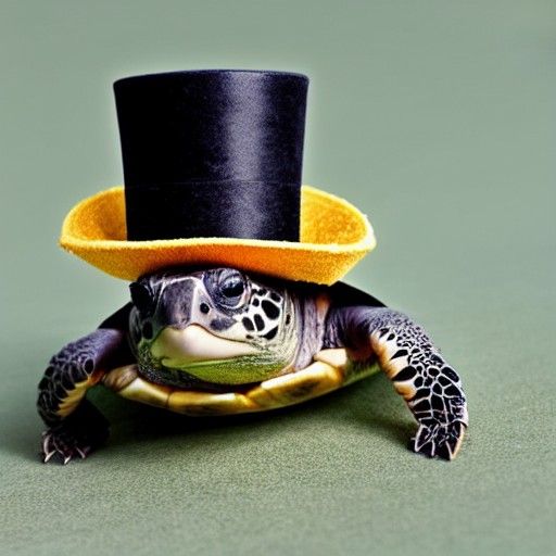 Turtle Wearing a Top Hat