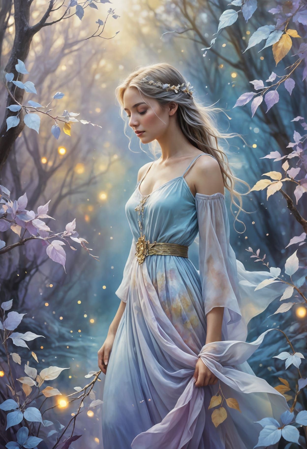 Romantic Ethereal Dreamscapes in Soft Pastel Colors