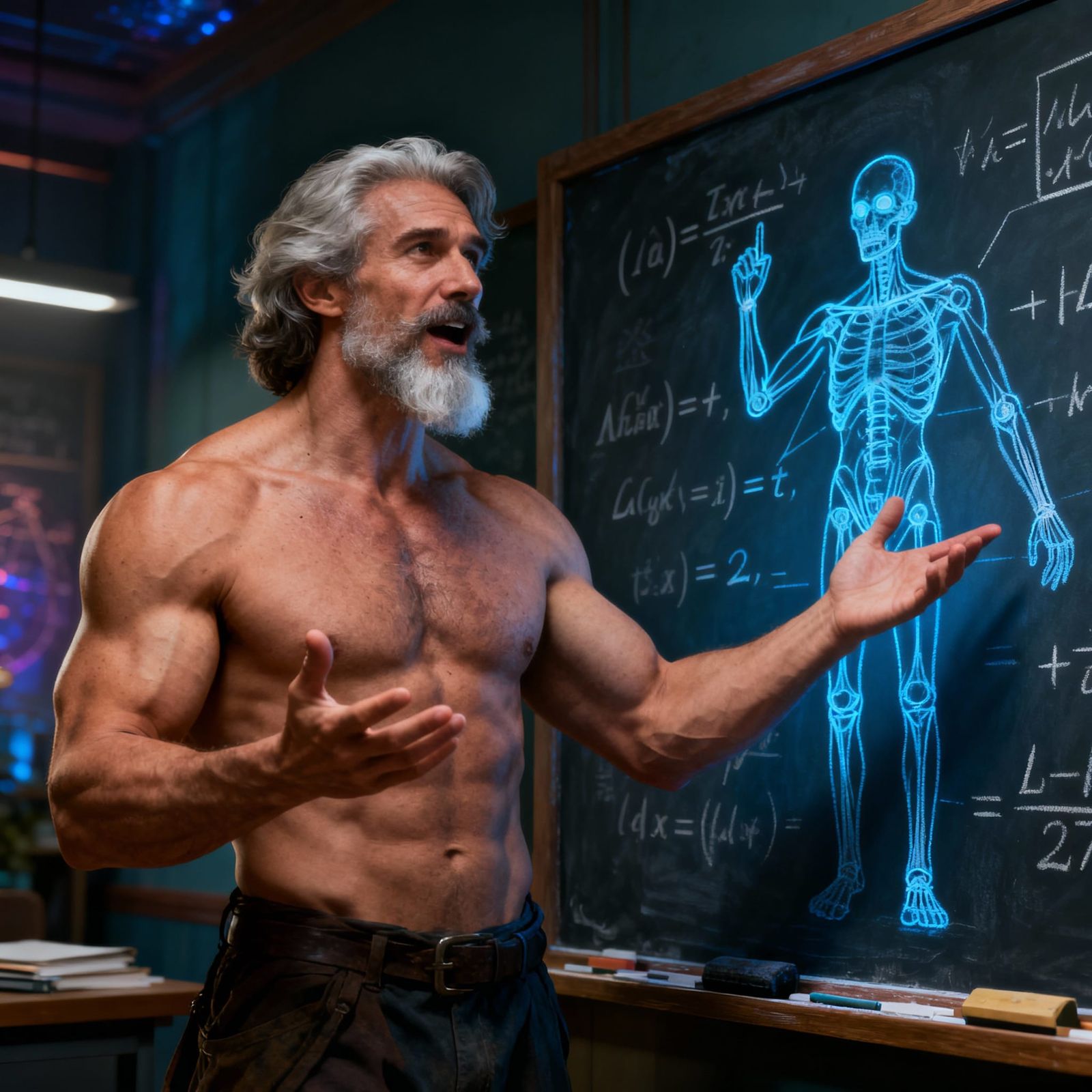 Strong Man Teaching Math with Passion