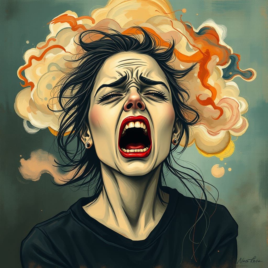 Tormented Soul in Swirling Emotions