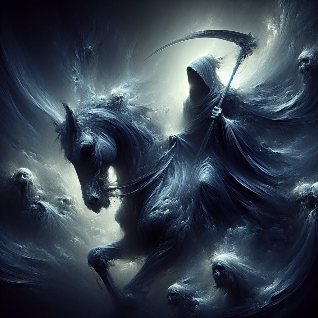 Death Rides: A Chiaroscuro Digital Matte Painting