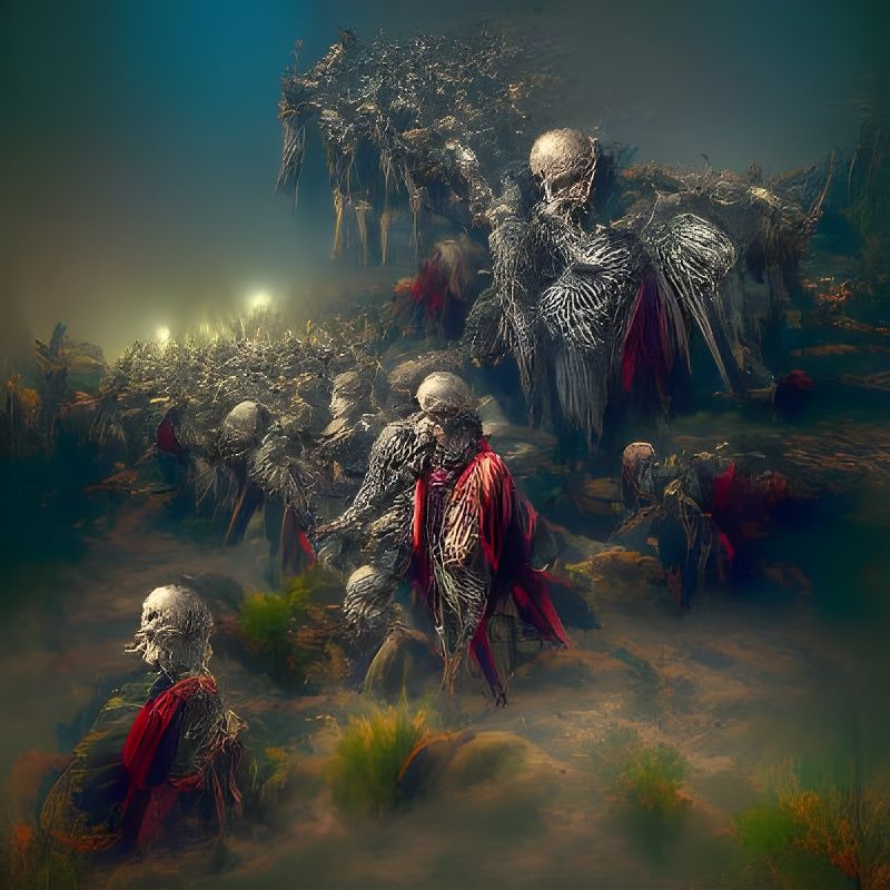 Apocalyptic Undead Army: Digital Illustration