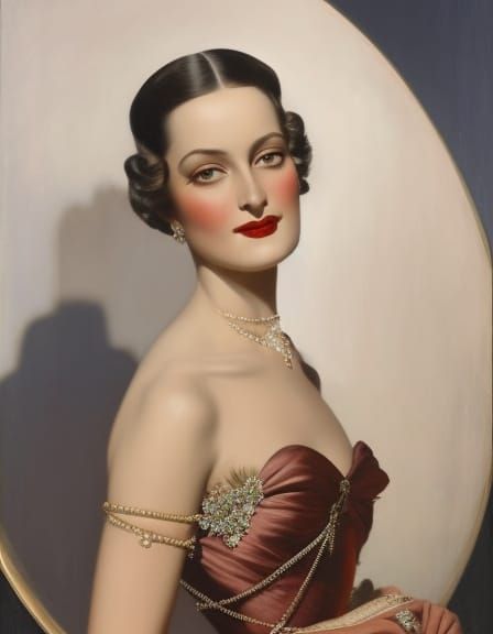 Elegant Woman Portrait in Art Magazine Style